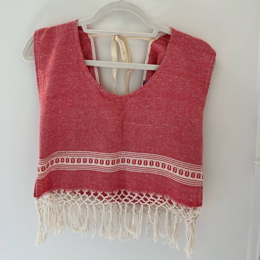 Crop Top with tassels. Hardly Worn.